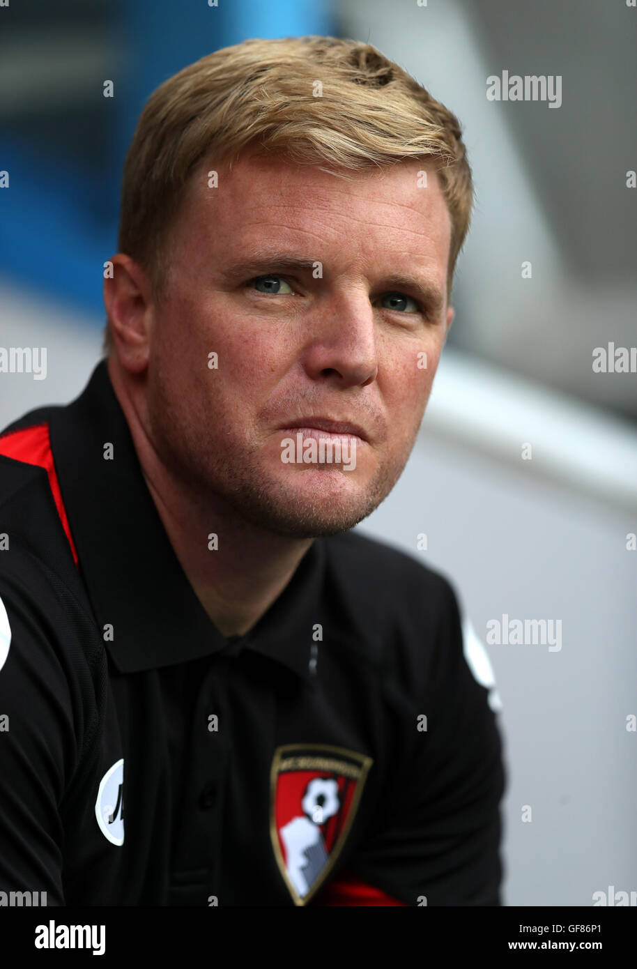 AFC Bournemouth Manager Eddie Howe während das Freundschaftsspiel im Madejski Stadium, lesen. Stockfoto