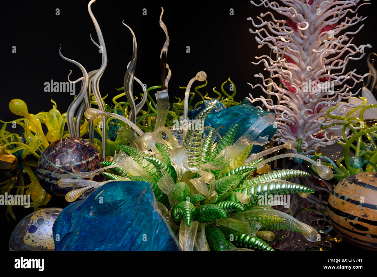 Unterwasserwelt Fantasie des Glases durch Dale Chihuly ROM Toronto Stockfoto