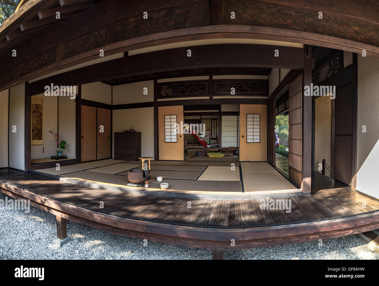Japanisches Haus der Huntington-Bibliothek, Kunstsammlungen und Botanical Gardens Stockfoto