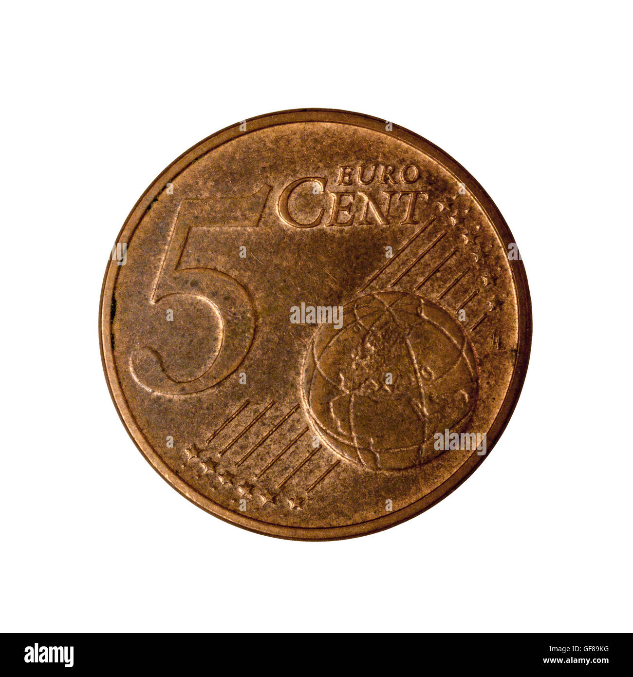 5 Cent Münze Österreich Stockfoto