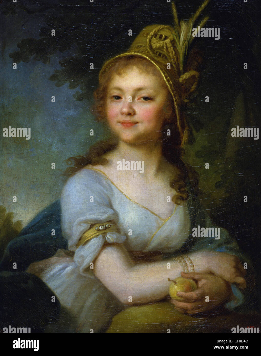 Vladimir Borovikovski - Porträt von Ekaterina Arsenieva Stockfoto