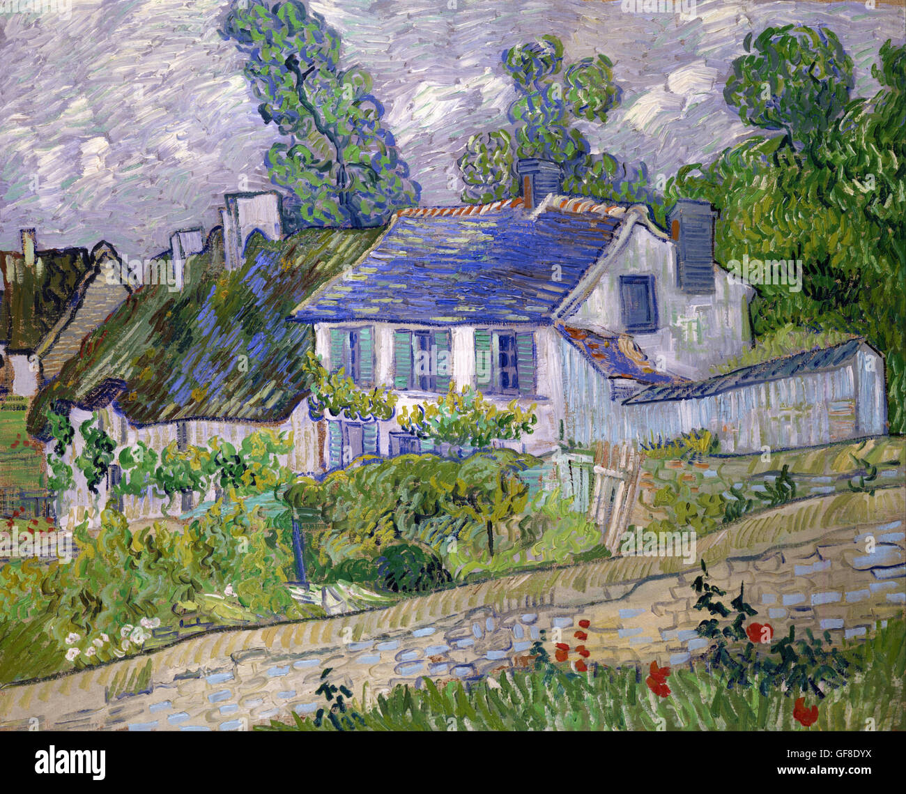 Vincent Van Gogh - Häuser in Auvers Stockfoto