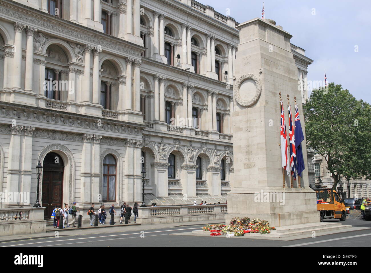 Auswärtiges Amt und Kenotaph, Whitehall, London, England, Großbritannien, Deutschland, UK, Europa Stockfoto