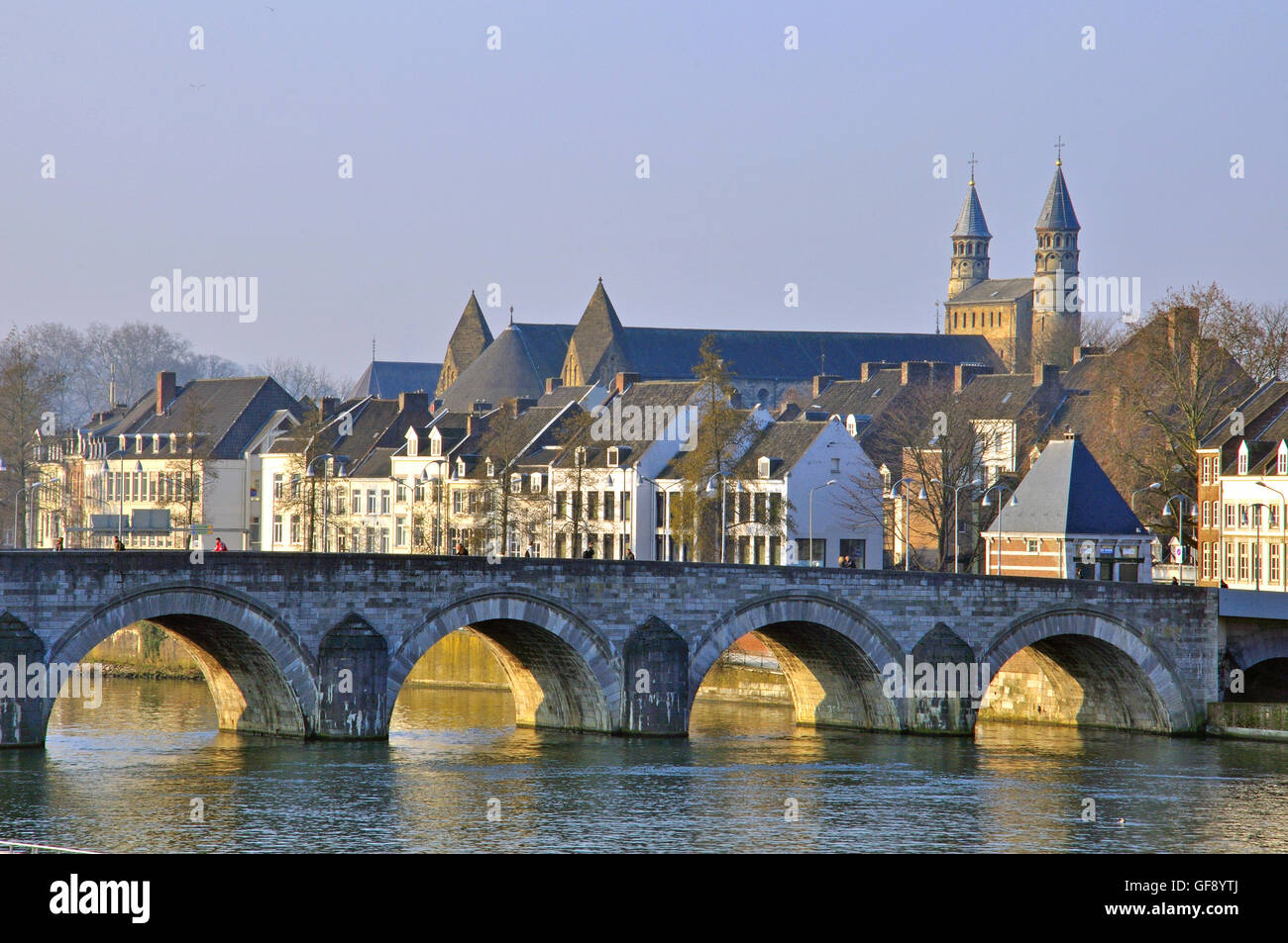 St. Servaas Brücke in Maastricht, Niederlande Stockfoto