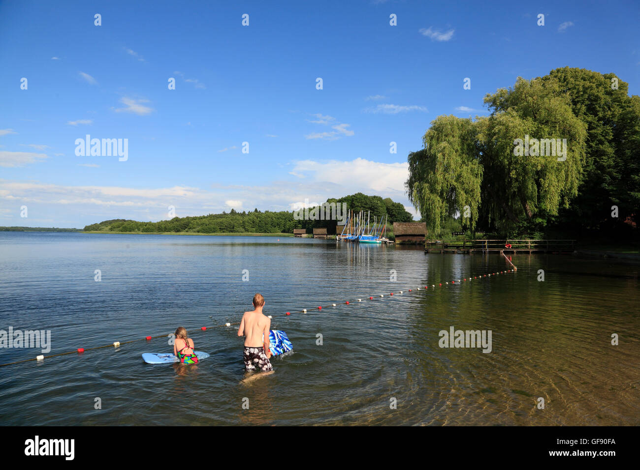 Seedorf, Strand, See Schaalsee, Schleswig-Holstein, Deutschland, Europa ...