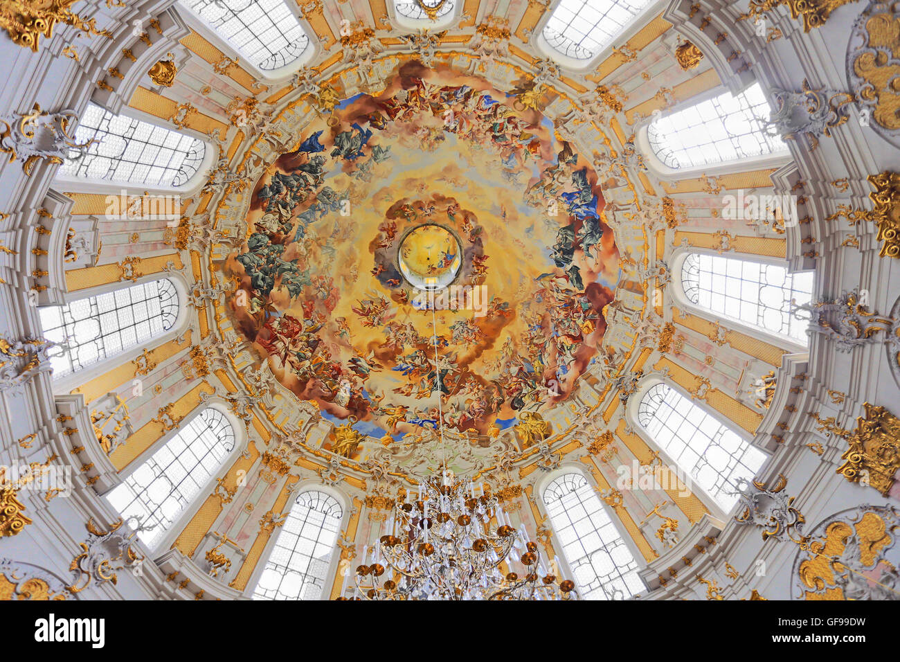 Interieur von Ettal Abbey ein Benediktinerkloster im Dorf von Ettal, Bavaria, Germany. Stockfoto