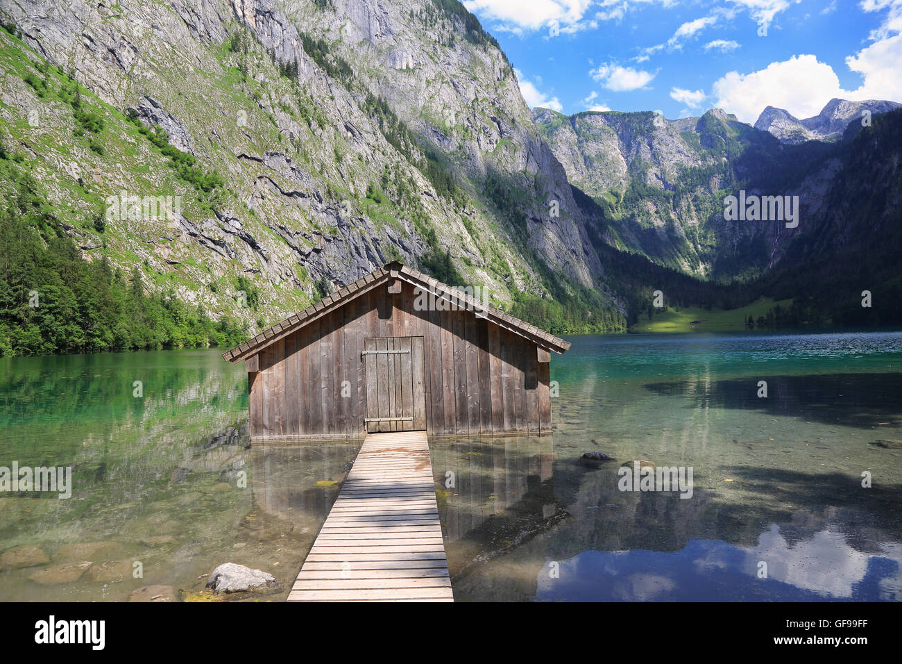 Obersee-See, Bayern, Deutschland Stockfoto