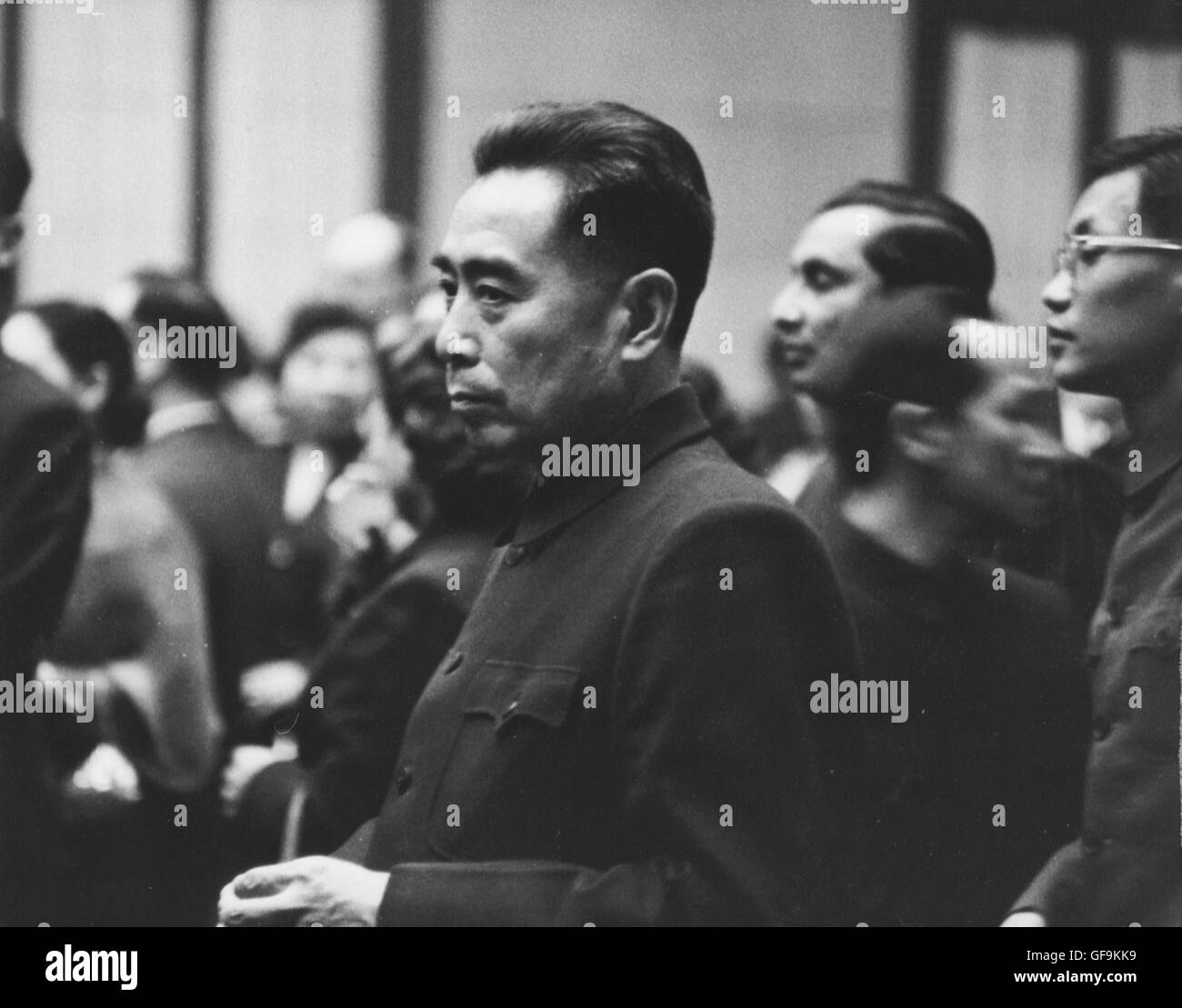 Chou En-Lai bei einem Empfang der Regierung, 1957. Stockfoto