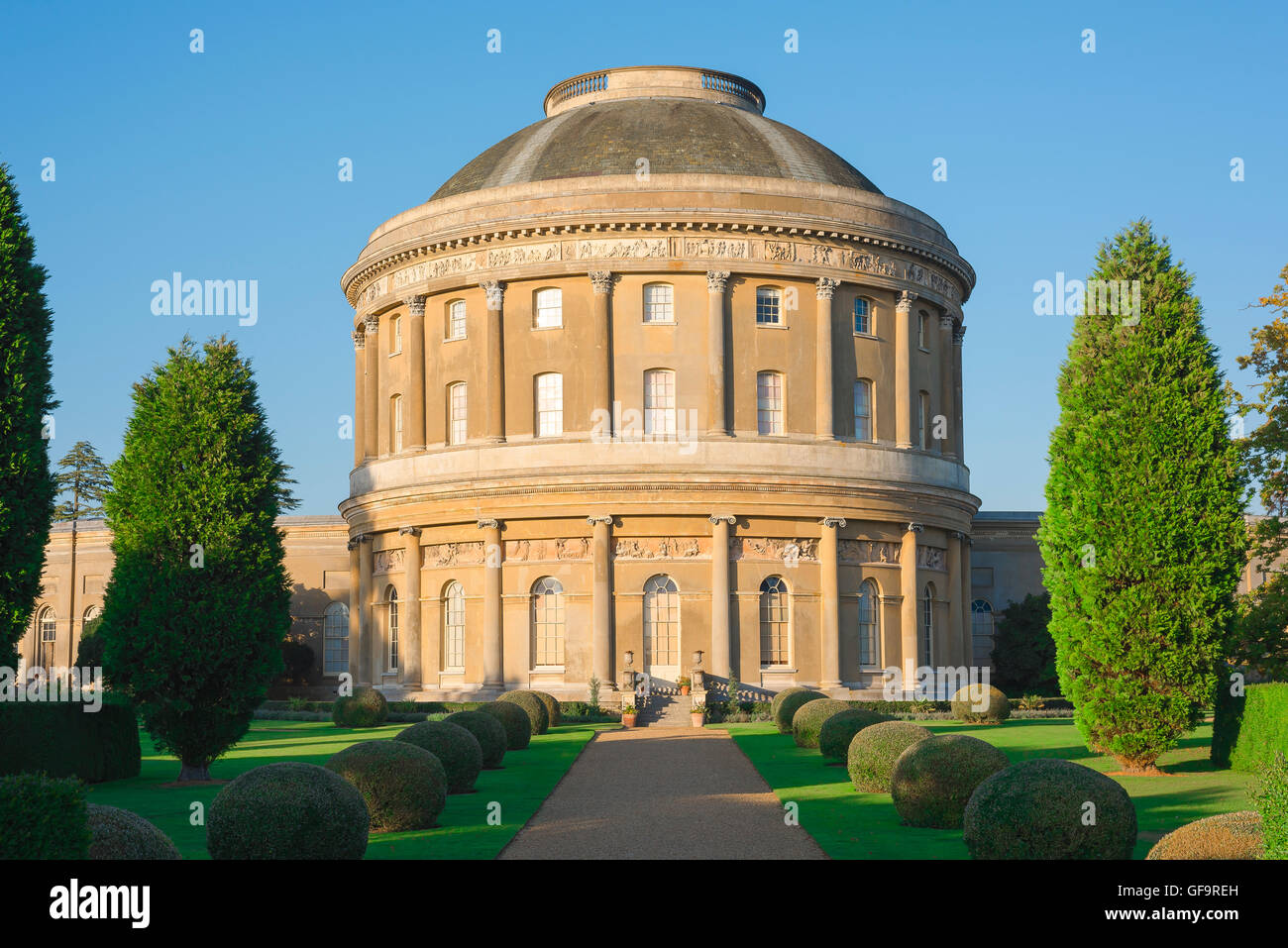 Ickworth House Suffolk, Vierw der neoklassischen Rotunde der Ickworth House, einem großen georgischen Country Estate in der Nähe von Bury St Edmunds, Großbritannien Stockfoto