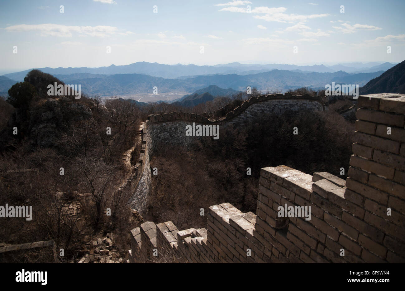 Die große Mauer bei Jiankou (Peking, China) Stockfoto