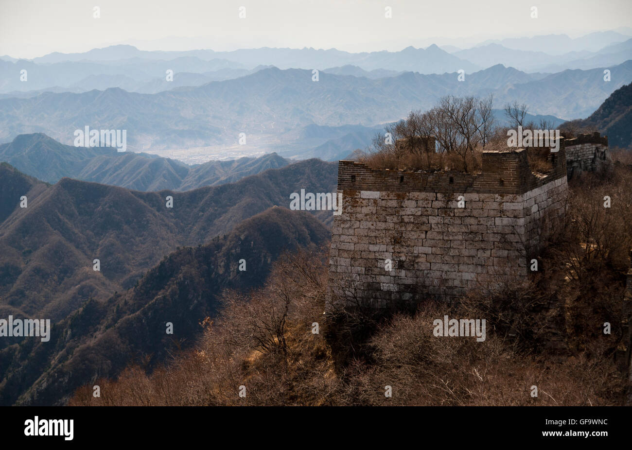 Die große Mauer bei Jiankou (Beijing, China) Stockfoto