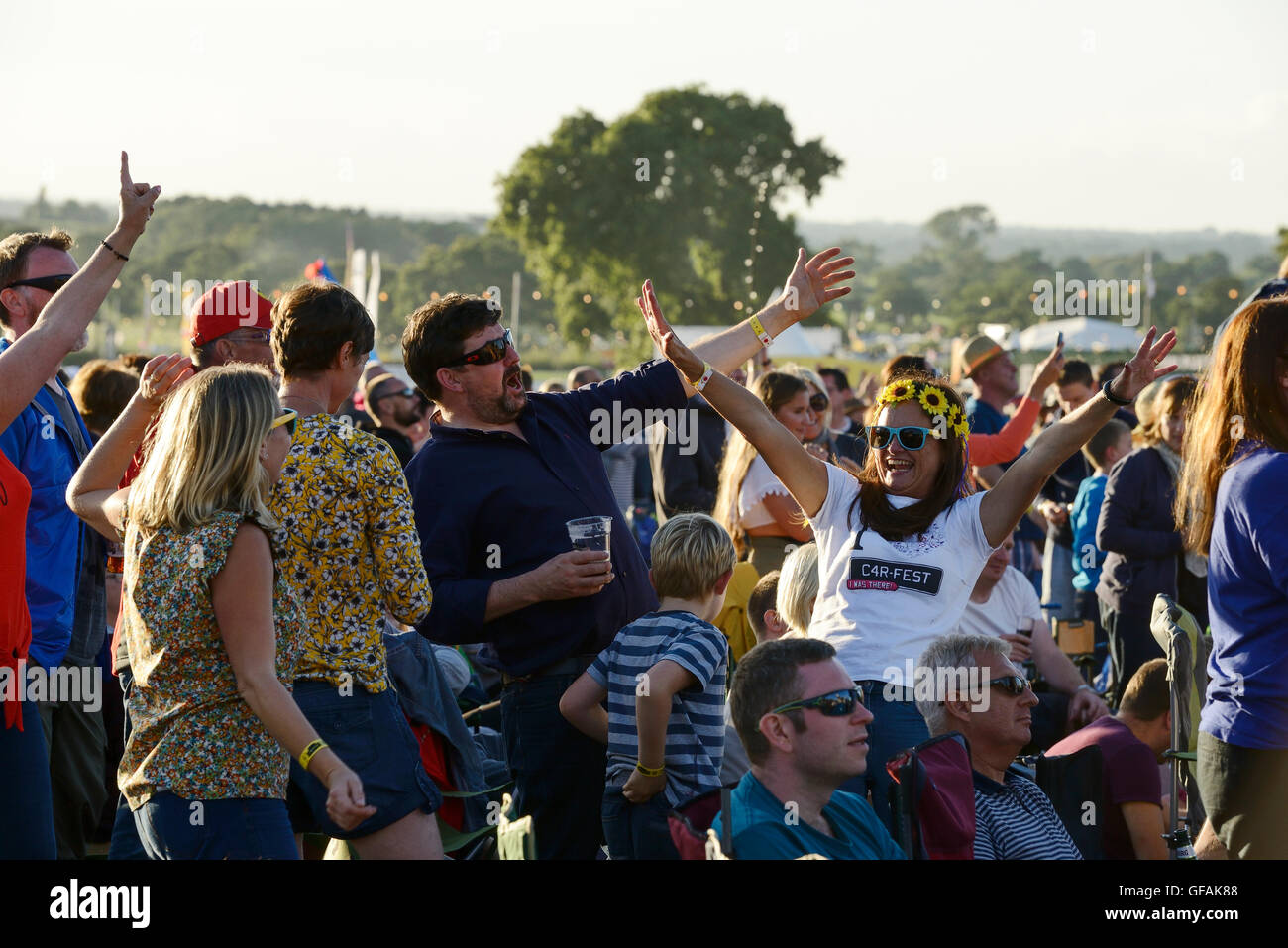 Carfest Nord, Bolesworth, Cheshire, UK. 29. Juli 2016. Die Veranstaltung ist die Idee von Chris Evans und Funktionen 3 Tage von Autos, Musik und Unterhaltung mit einem Gewinn an die Stiftung Kinder in Not gespendet. Andrew Paterson/Alamy Live-Nachrichten Stockfoto