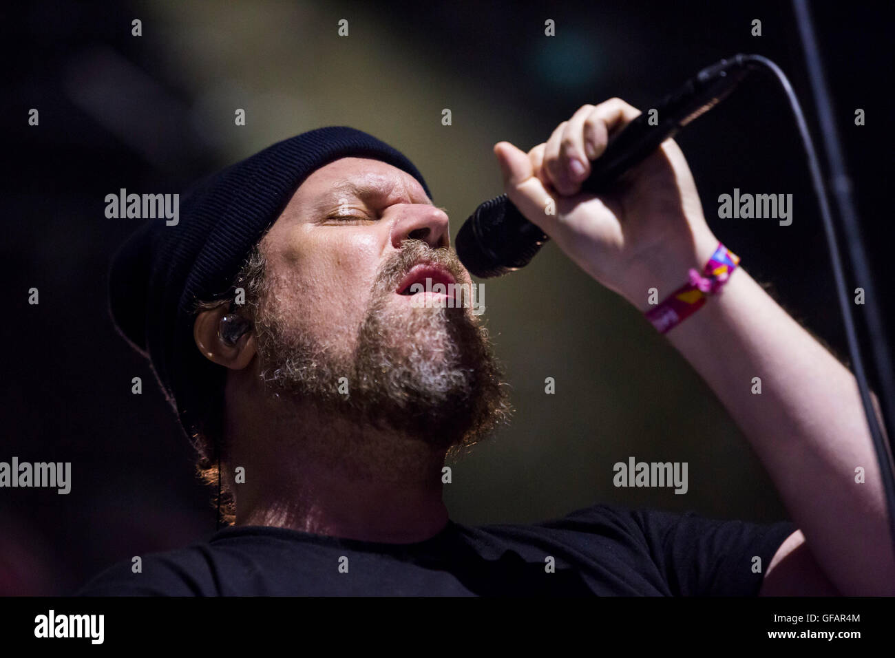 Charlton Park, UK. 29. Juli 2016. John Grant führt beim WOMAD Festival, 29. Juli 2016. Bildnachweis: Adam Gasson/Alamy Live-Nachrichten Stockfoto