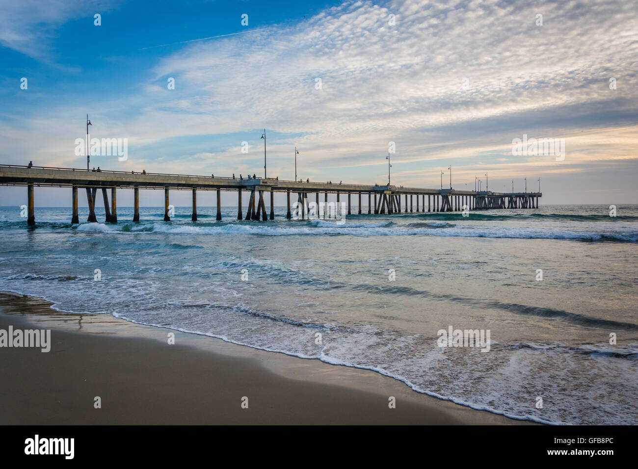 Die Pier in Venice Beach, Los Angeles, Kalifornien. Stockfoto