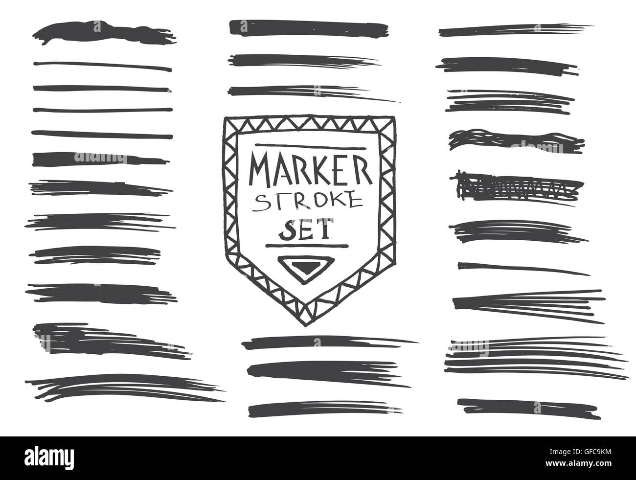 Permanent-Marker.  Marker Schlaganfall. Vektor-illustration Stock Vektor