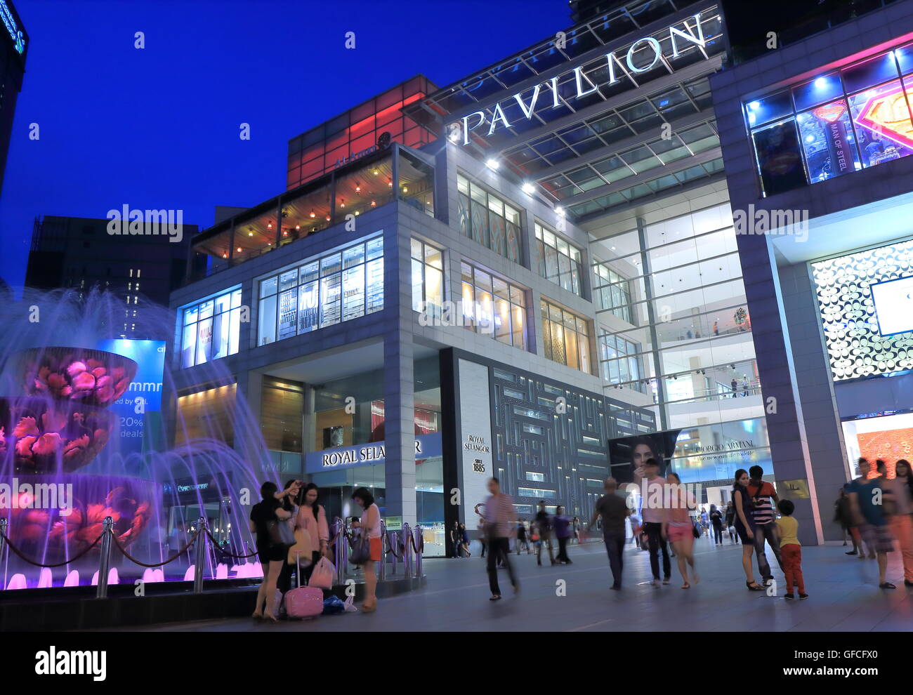 Pavillon-Shopping-Mall in Bukit Bintang in Kuala Lumpur Malaysia. Stockfoto