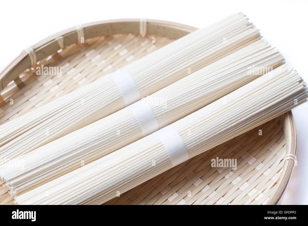 Japanische Nudeln auch bekannt als Somen in Japanisch Stockfoto