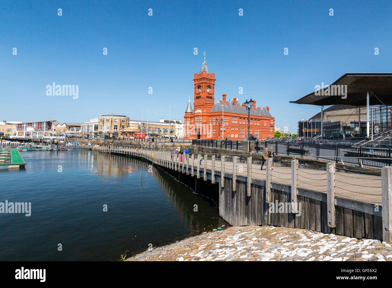 Das Pier Head Building in das sanierte Hafengebiet der Cardiff Bay, South Glamorgan, Wales, UK Stockfoto