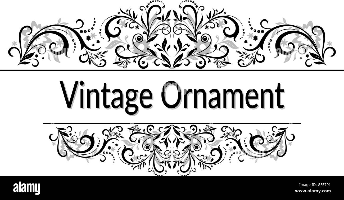 Vintage abstrakte kalligraphische Verzierung Stock Vektor