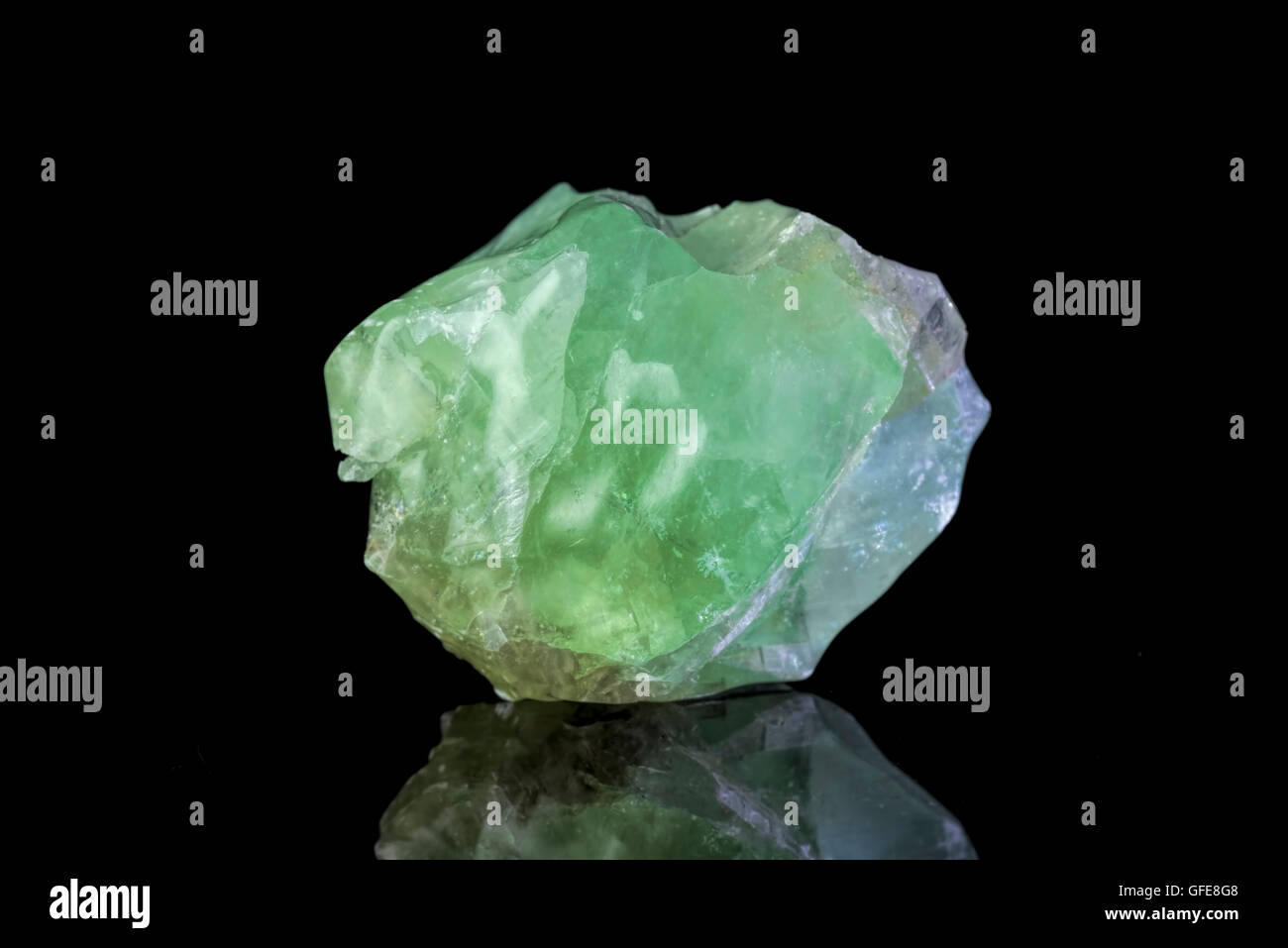 Grüner Calcit Stockfoto