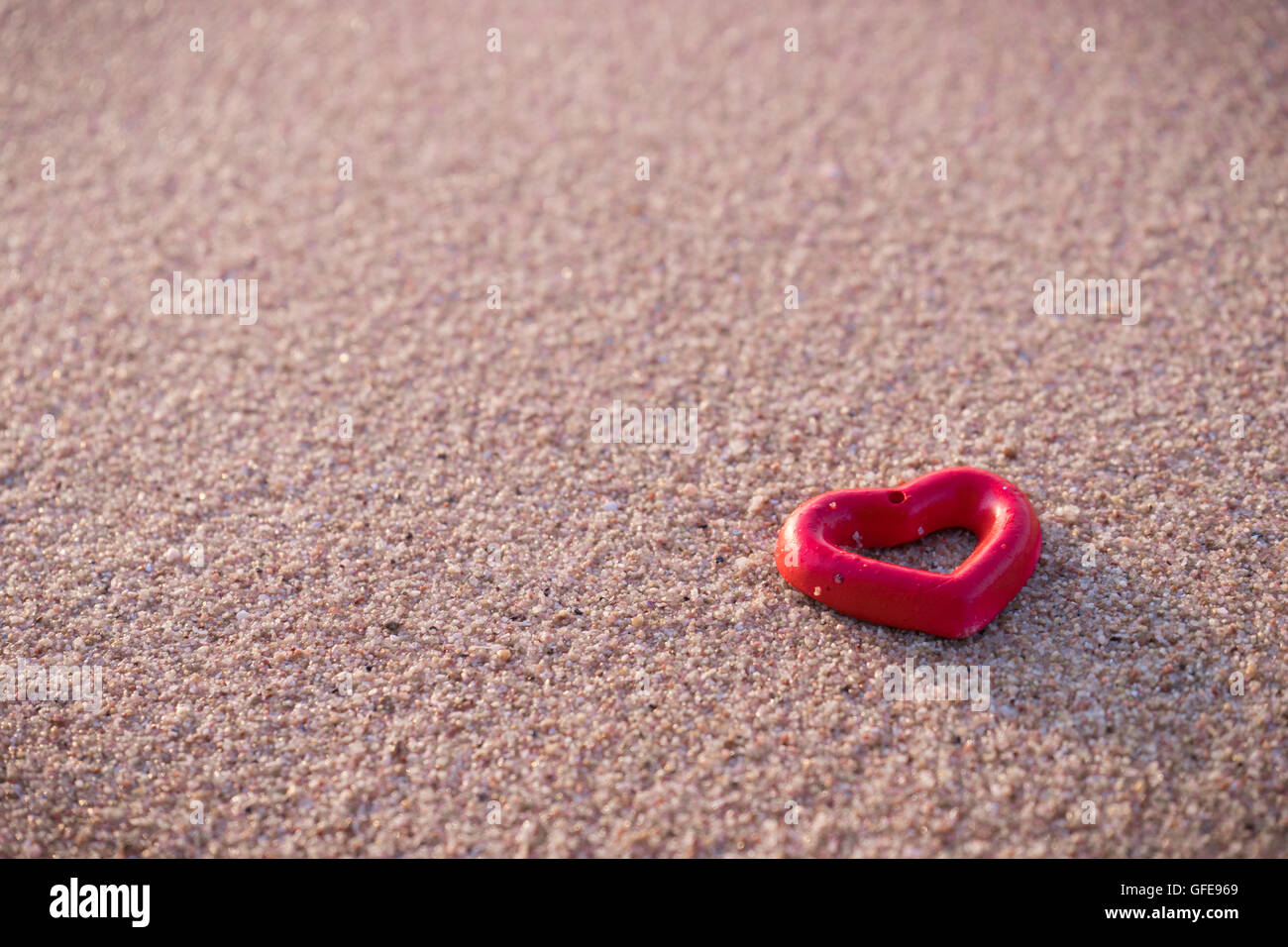 Herzen auf die Sommer-Strand-soft-Fokus Stockfoto