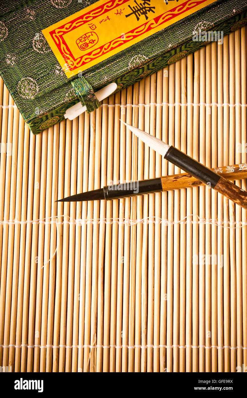 Bürsten für chinesische calligraphjy Stockfoto