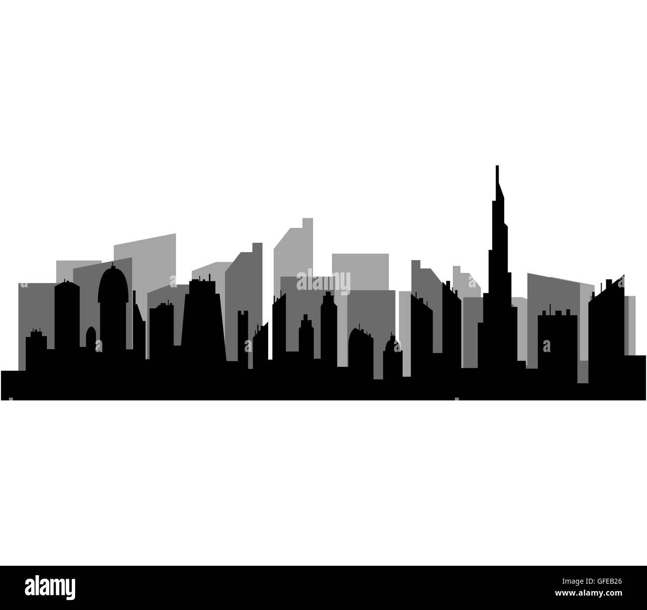 Skyline von Dubai Stockfoto