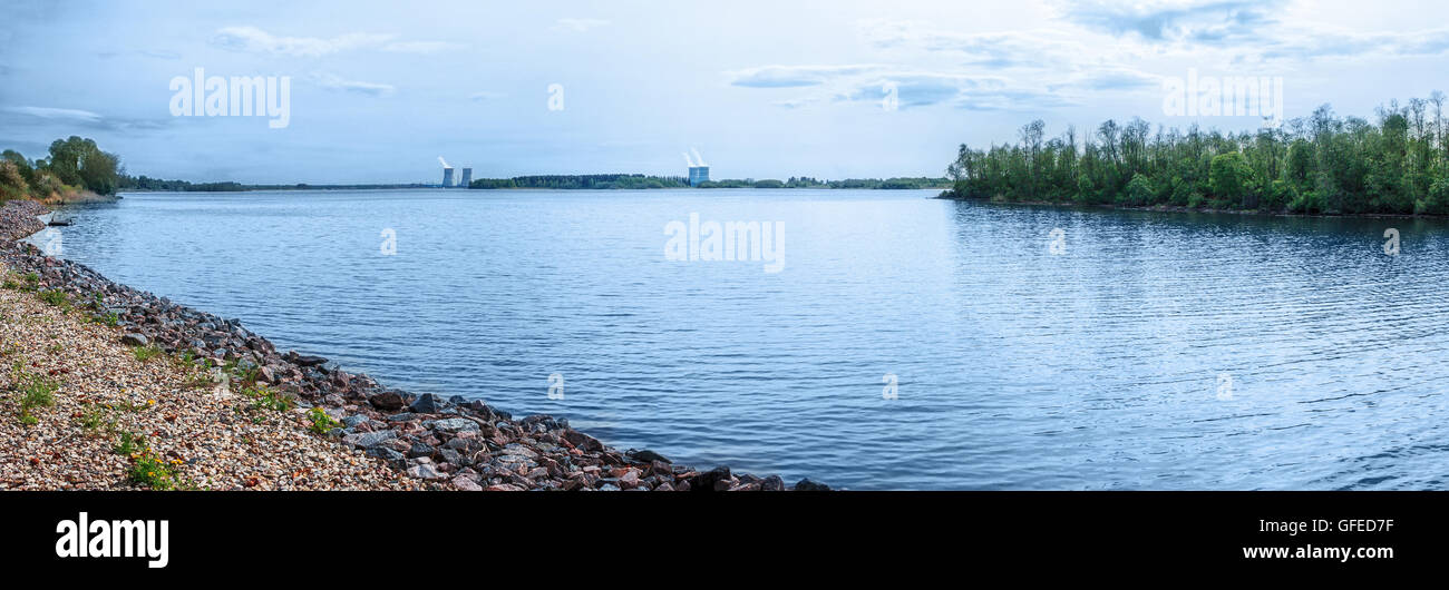 Panorama von See Udomlya Stockfoto