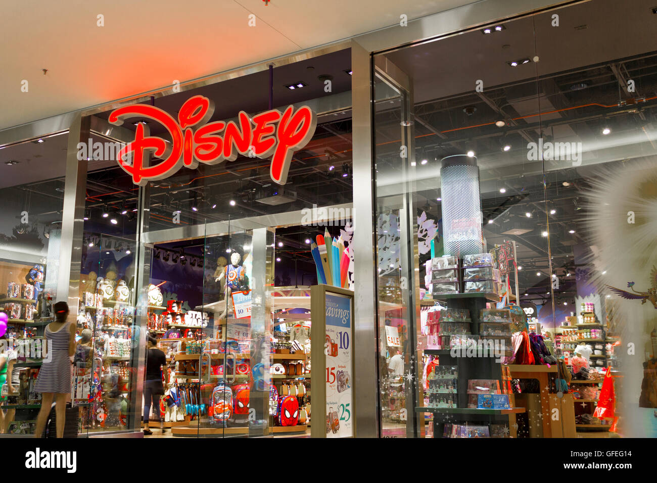 Las Vegas - ca. Juli 2016: Disney Store Einkaufszentrum Lage. Disney Store ist die offizielle Website für Disney Shopping V Stockfoto
