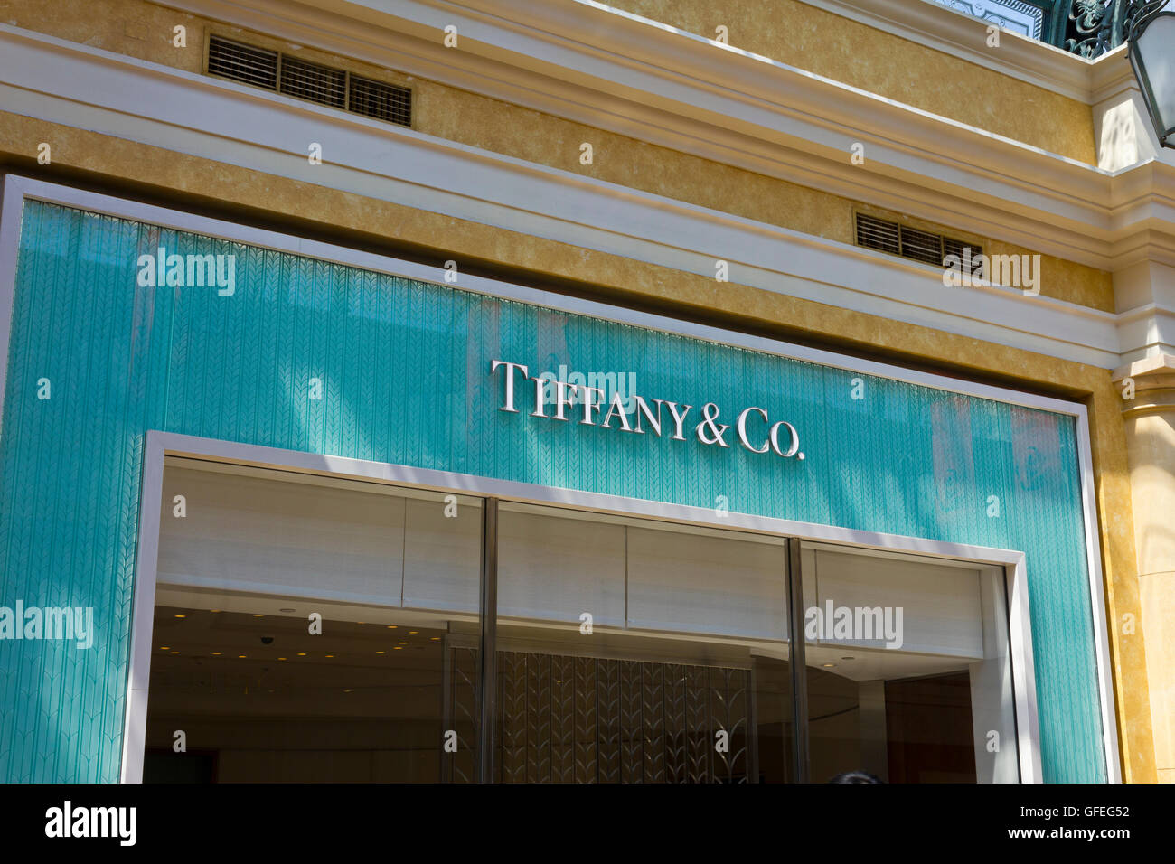 Las Vegas - ca. Juli 2016: Tiffany & Co. Einkaufszentrum Lage. Tiffany ist ein Luxus-Schmuck und Fachhändler ich Stockfoto