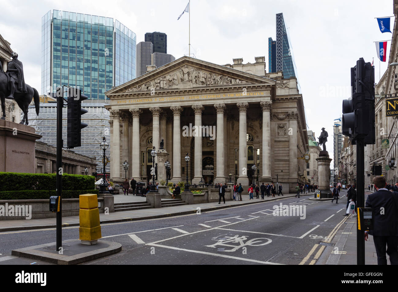 Das alte Gebäude der Bank of England, umgangssprachlich bekannt als Old Lady of Threadneedle Street Stockfoto