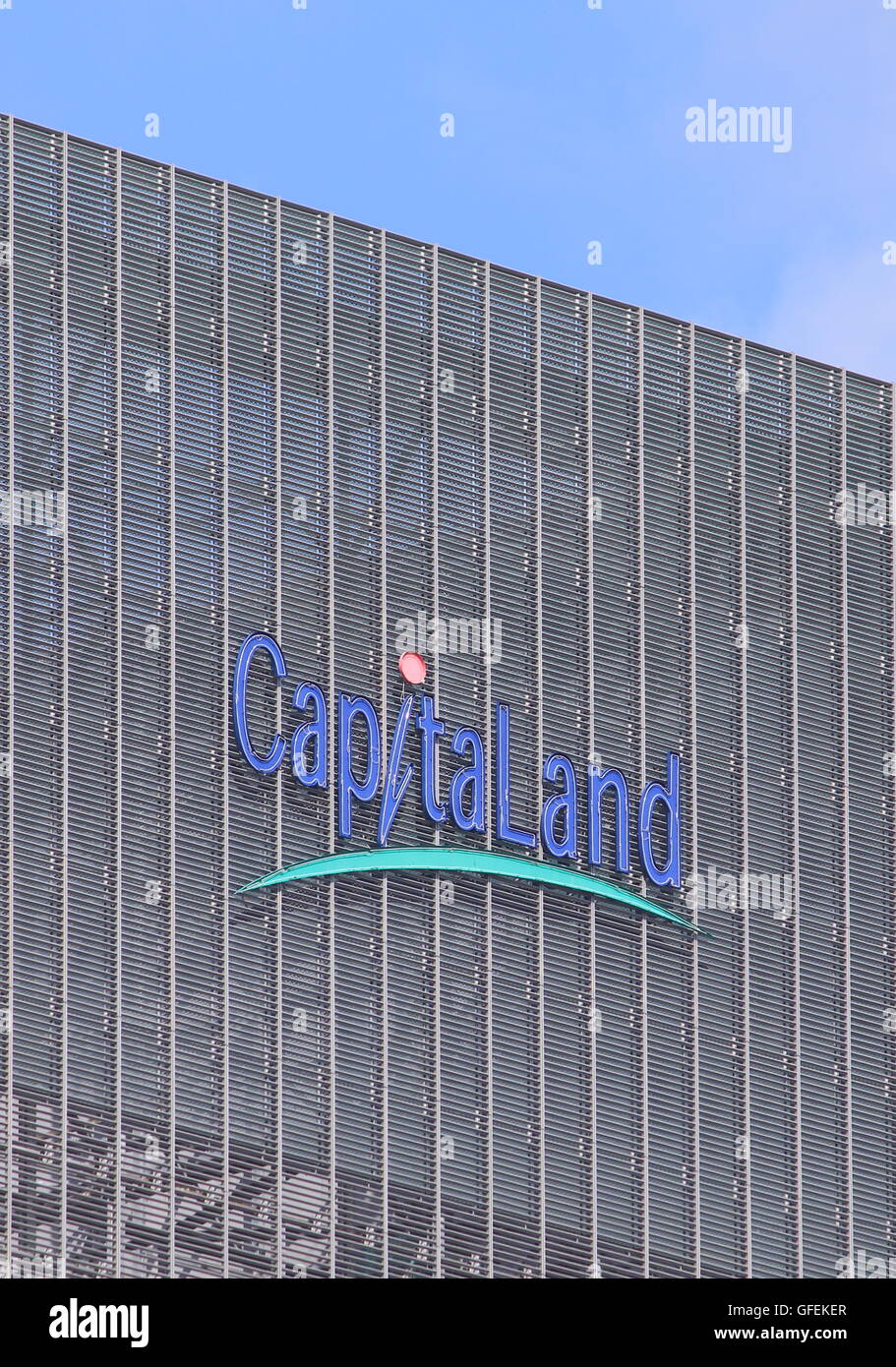 CapitaLand Singapur Firmensitz Immobilienunternehmen und eines der größten in Asien. Stockfoto