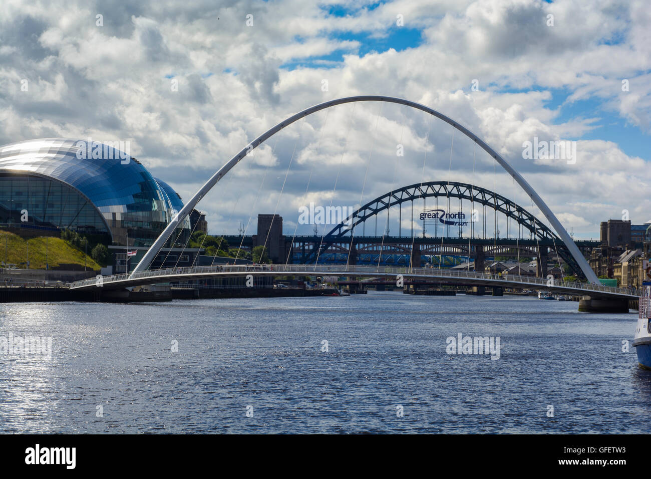 Newcastle Upon Tyne Bridges und den Salbei Stockfoto