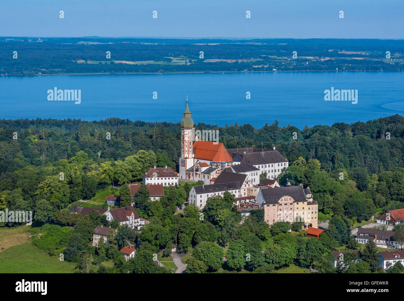 Deutschland, Bayern, Oberbayern, Kloster Andechs in den fünf Seen Region Stockfoto