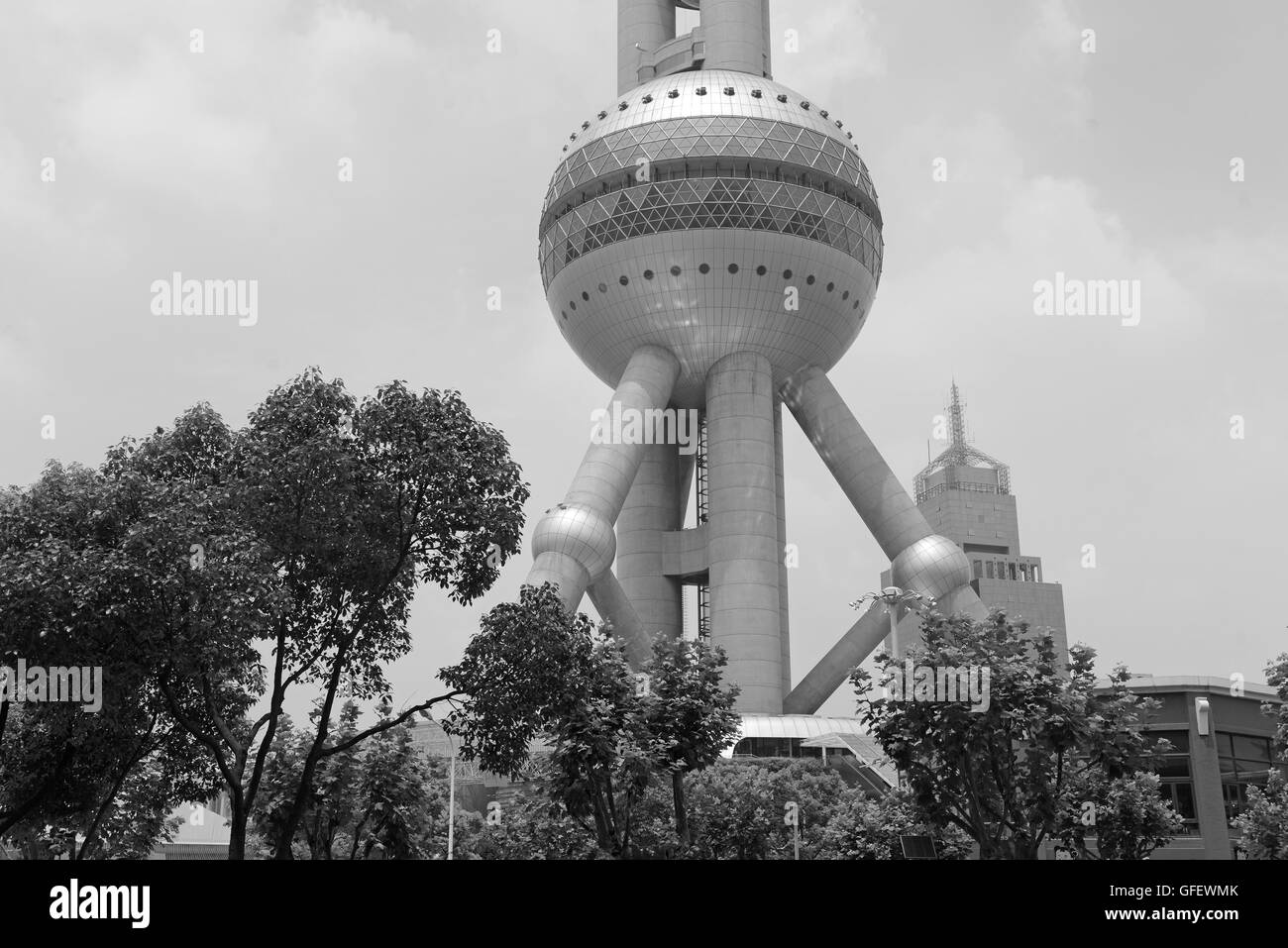 Oriental Pearl Tower in Pudong District ist ein Fernsehturm, Shanghai, China Stockfoto