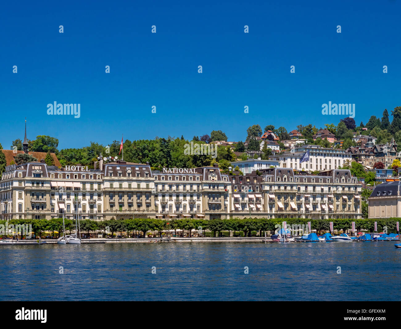 Blick auf Luzern am Vierwaldstättersee, Schweiz, Europa Stockfoto