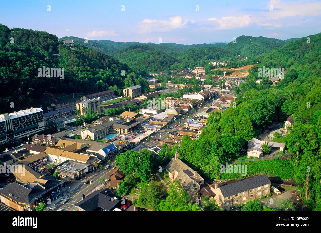 Die Great Smoky Mountains resort Stadt von Gatlinburg. Tennessee, USA Stockfoto