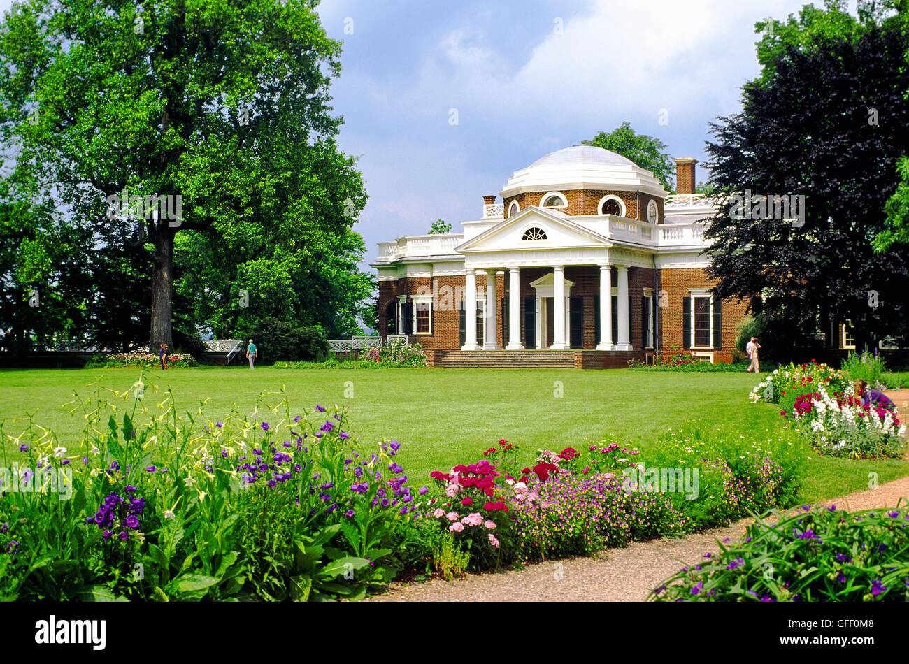 Monticello. Haus von Thomas Jefferson, US-Präsident, in der Nähe von Charlottesville, Virginia, USA Stockfoto