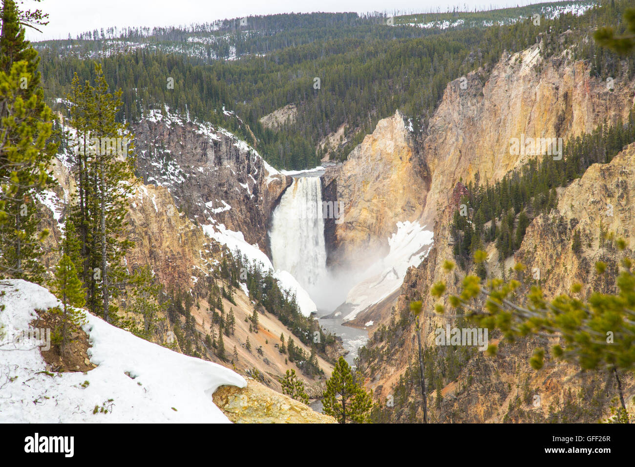 Wasserfall im Yellowstone National Park USA Stockfoto