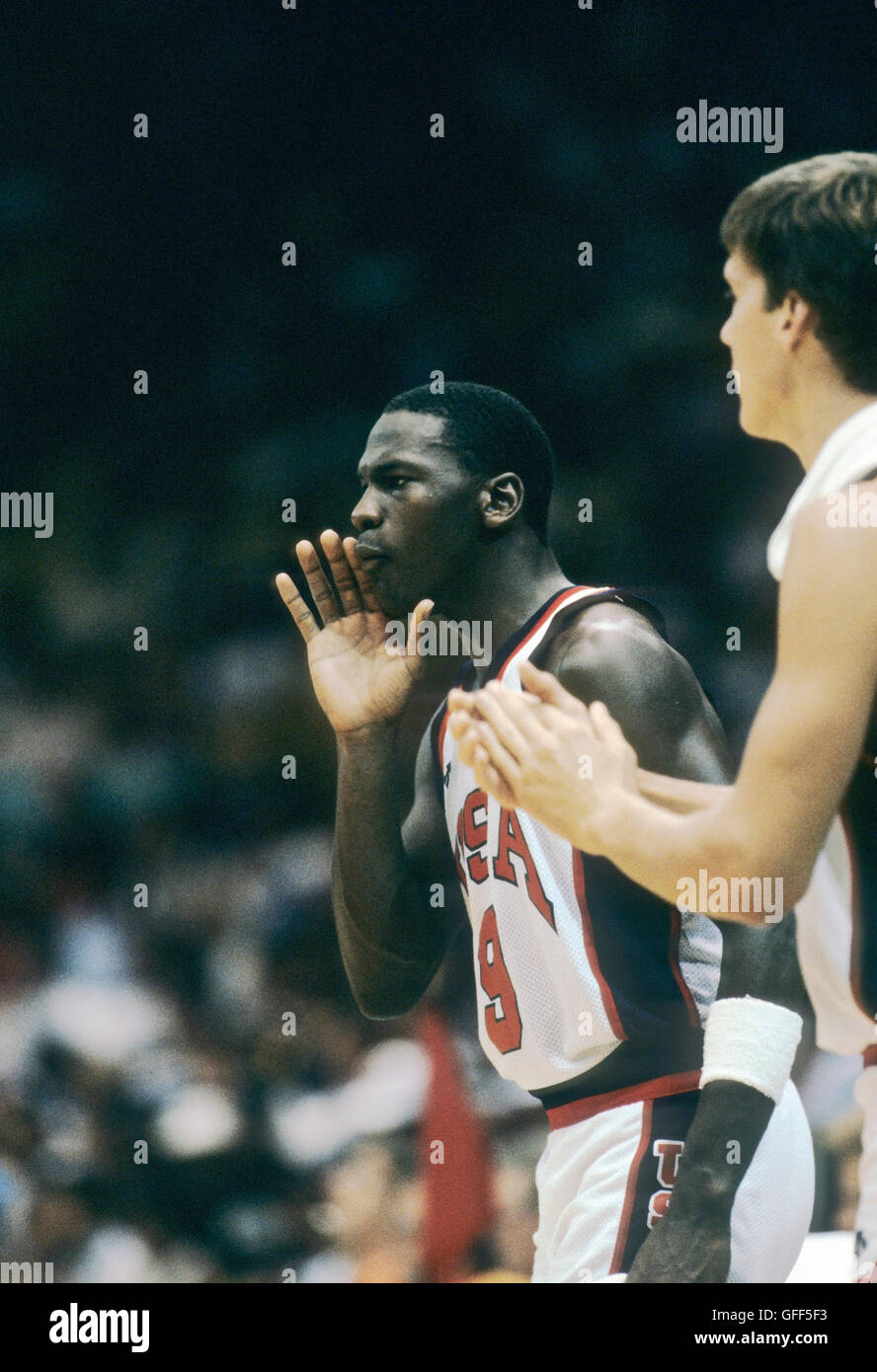Kalifornien - Los Angeles - 1984 Olympischen Sommerspiele. Herren Basketball. Michael Jordan Stockfoto