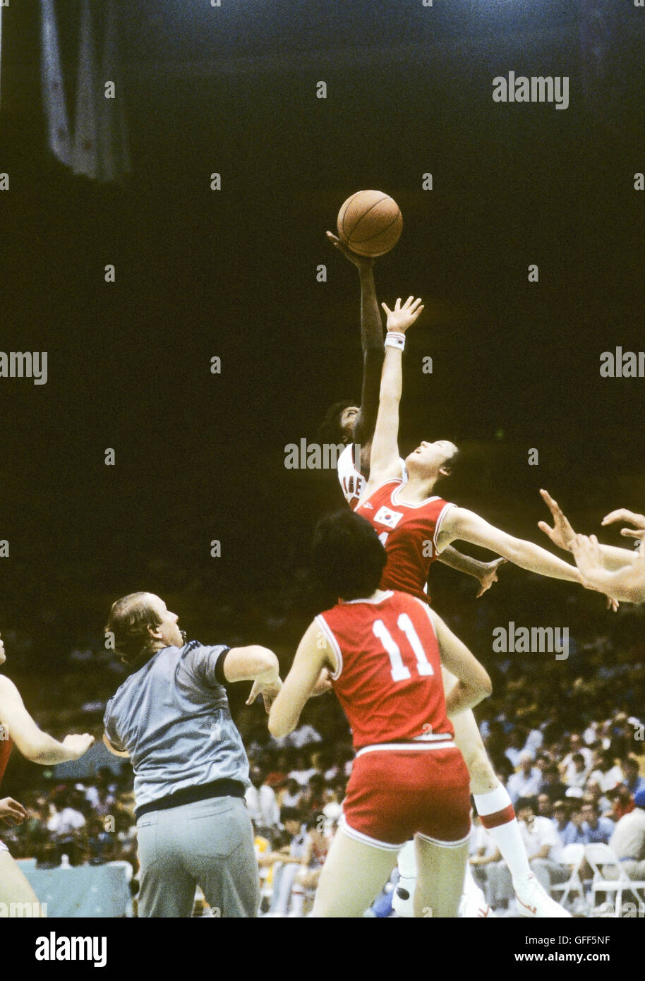 Kalifornien - Los Angeles - 1984 Olympischen Sommerspiele. Frauen Basketball. Stockfoto