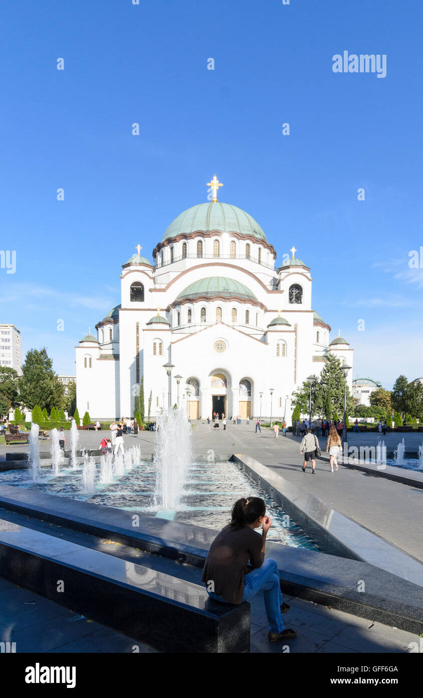 Beograd, Belgrad: Tempel des Heiligen Sava (Kathedrale des Heiligen Sava), Serbien, Stockfoto