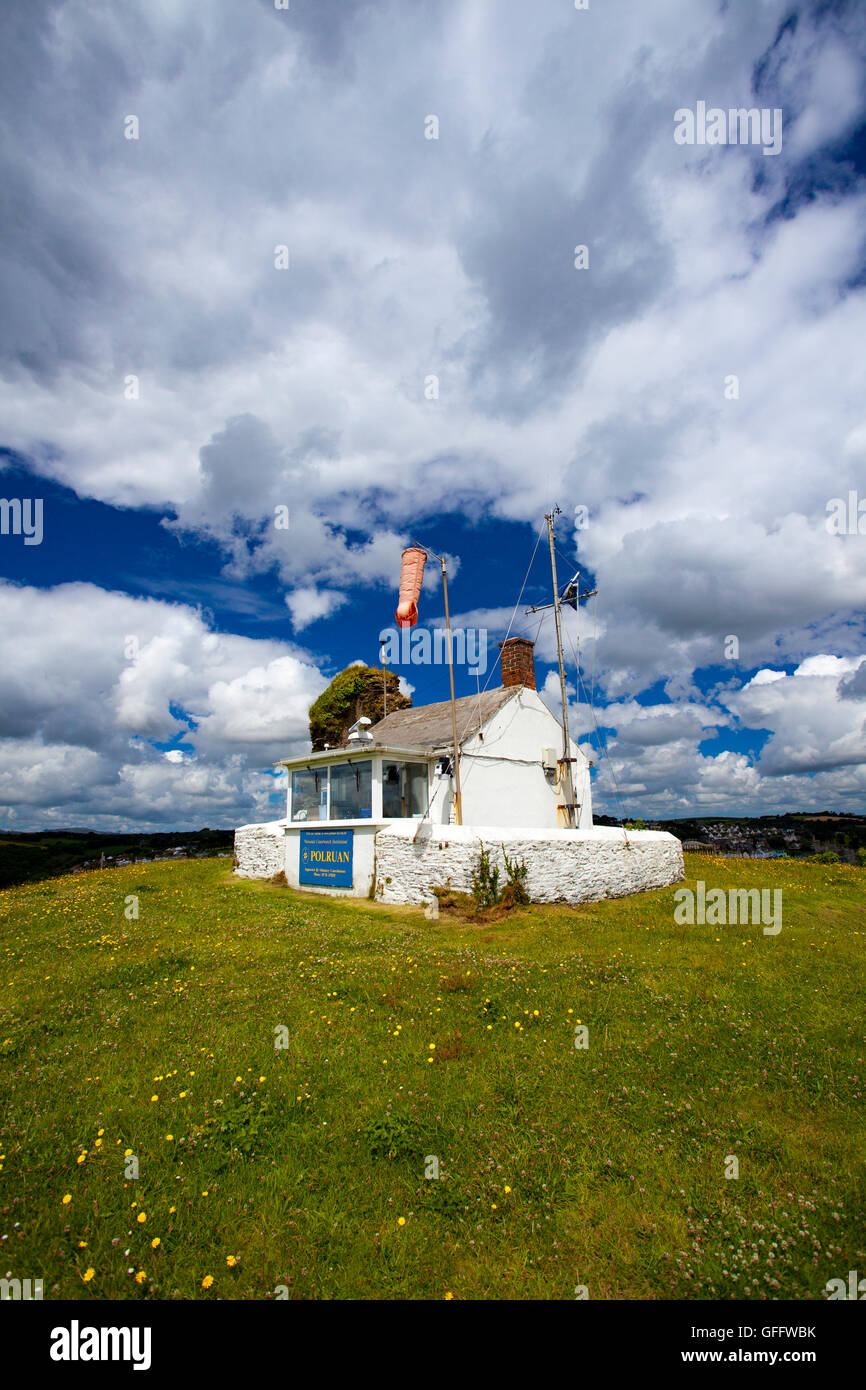 Polruan National Coastwatch Institution Suche, Polruan, Cornwall, England, UK Stockfoto