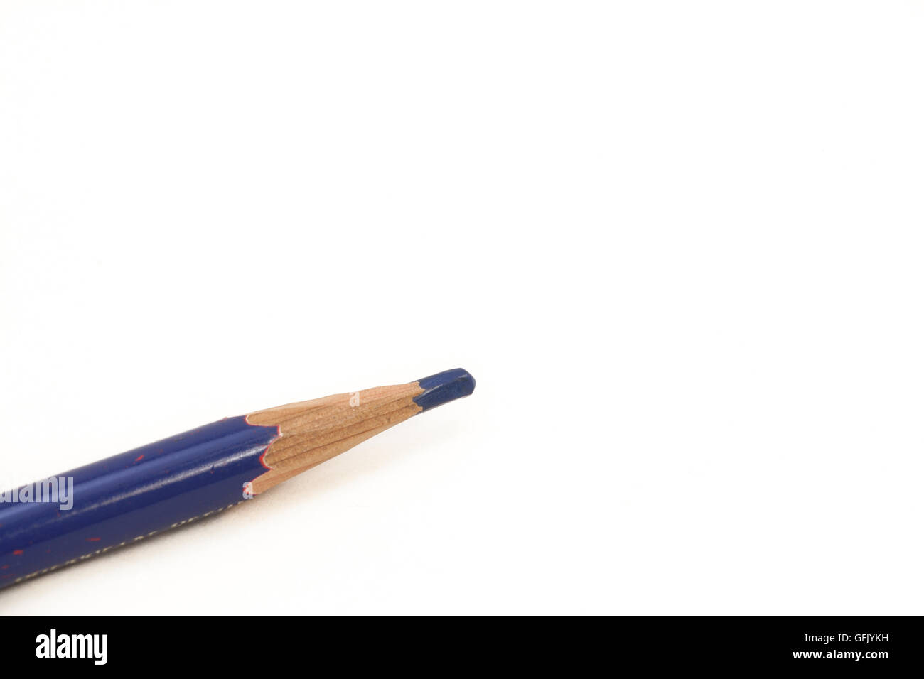 Blauen Stift auf weißem Hintergrund isoliert Stockfoto