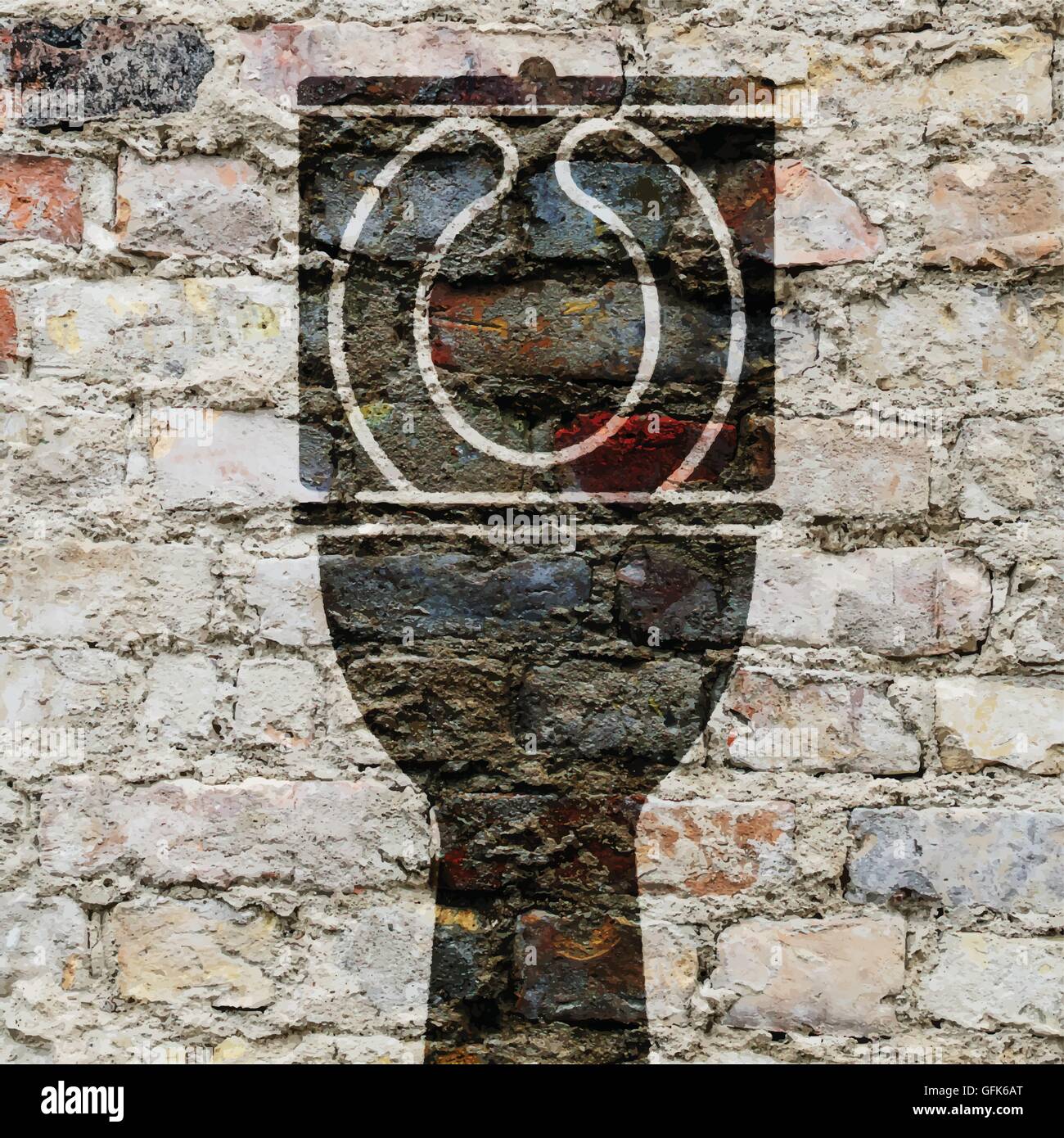 Urbane Kunst, WC-Schüssel Stock Vektor