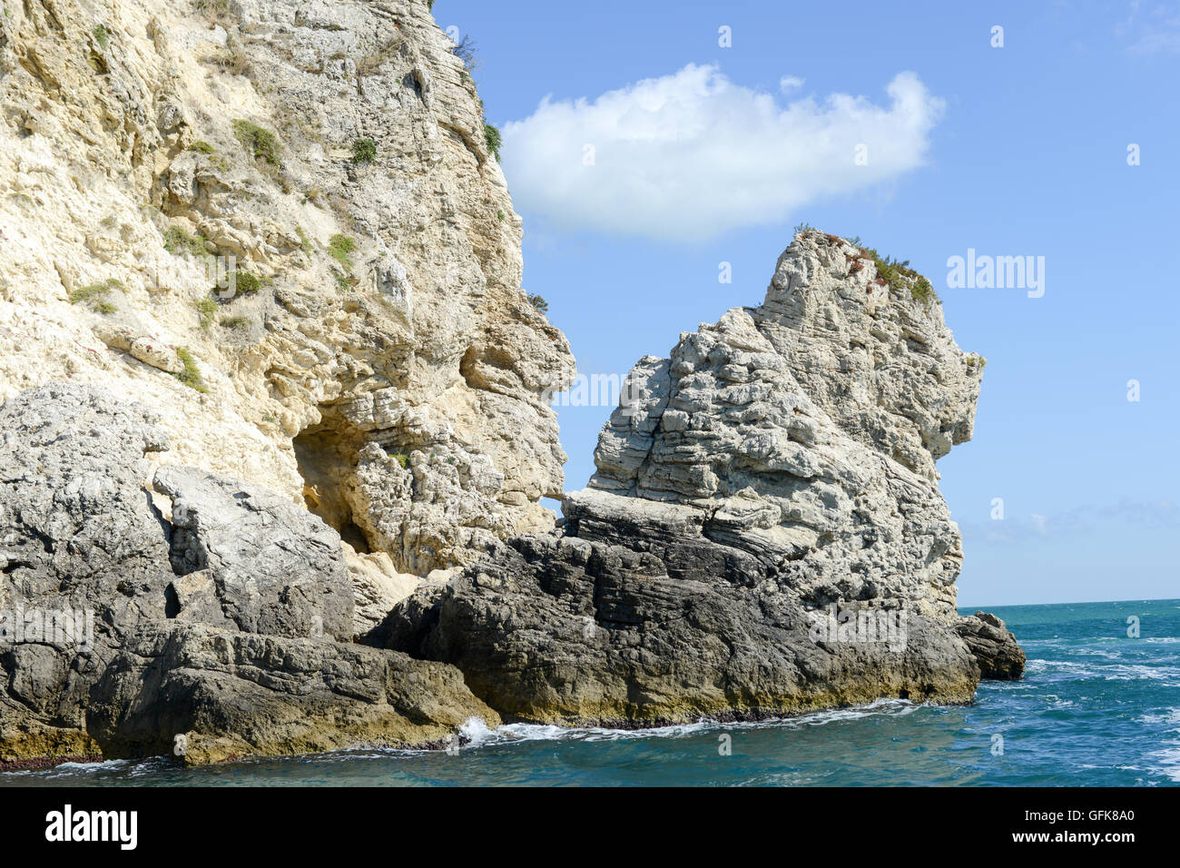 Die Küste des Gargano National Park auf Puglia in Italien Stockfoto