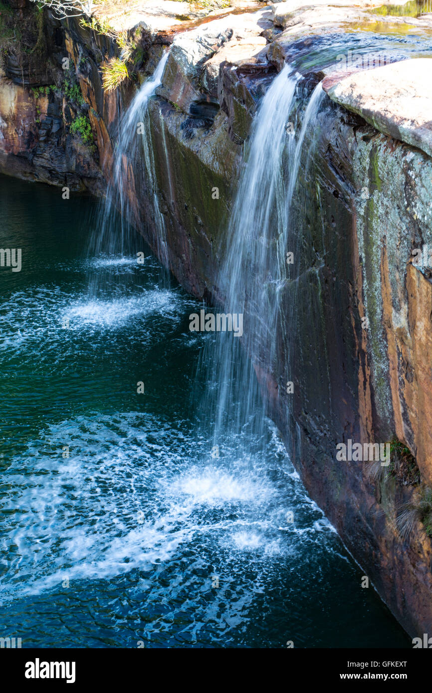 Coote Creek Wasserfall am Wattamolla Royal National Park Sydney Australia Stockfoto