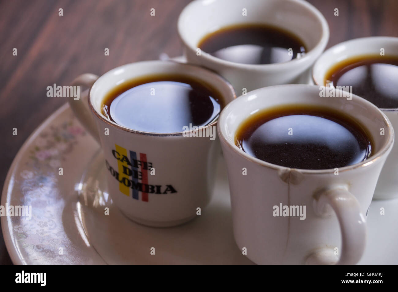 Kolumbien ist bekannt für seine tollen Kaffee Stockfoto