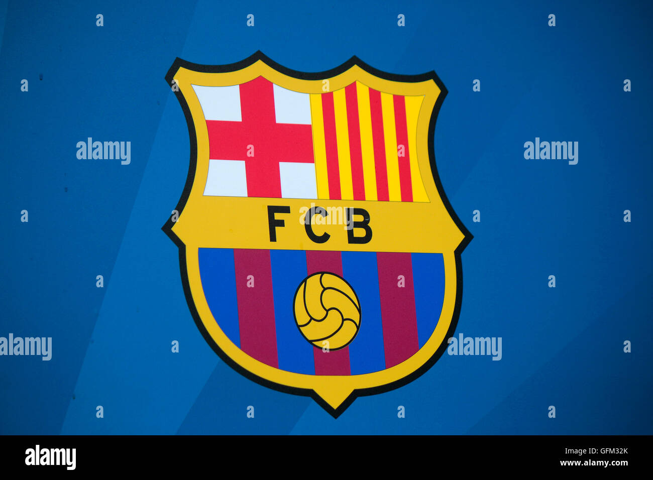 Das Logo des "FC Barcelona", Berlin. Stockfoto