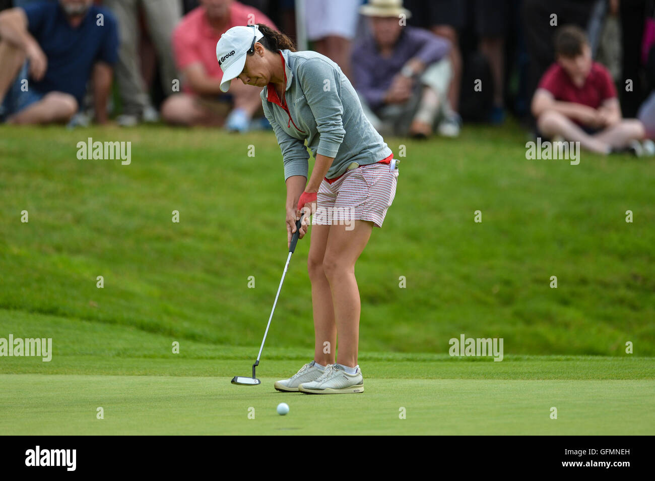 Woburn Golf Course, Milton Keynes, UK. 31. Juli 2016. Ricoh Womens Open Golf, letzte Runde. Mo Martin (USA) Putts am 15.. Bildnachweis: Aktion Plus Sport/Alamy Live-Nachrichten Stockfoto